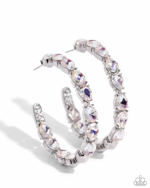 Hoop Earring: "Presidential Pizzazz - White - EP-281