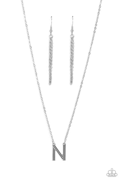 Leave Your Initials - Silver - N - NS-664